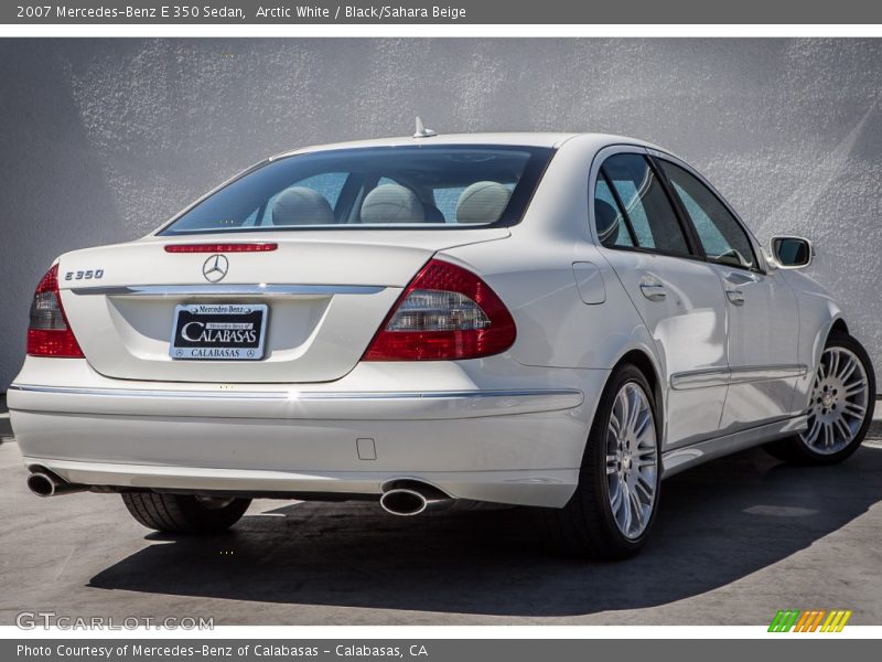 Arctic White / Black/Sahara Beige 2007 Mercedes-Benz E 350 Sedan