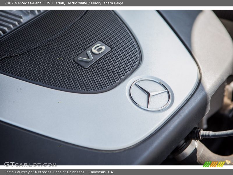 Arctic White / Black/Sahara Beige 2007 Mercedes-Benz E 350 Sedan