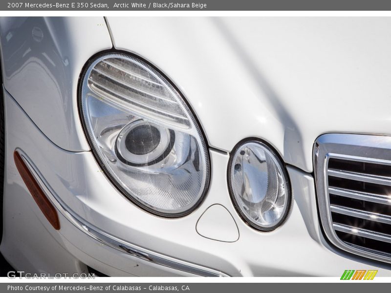 Arctic White / Black/Sahara Beige 2007 Mercedes-Benz E 350 Sedan