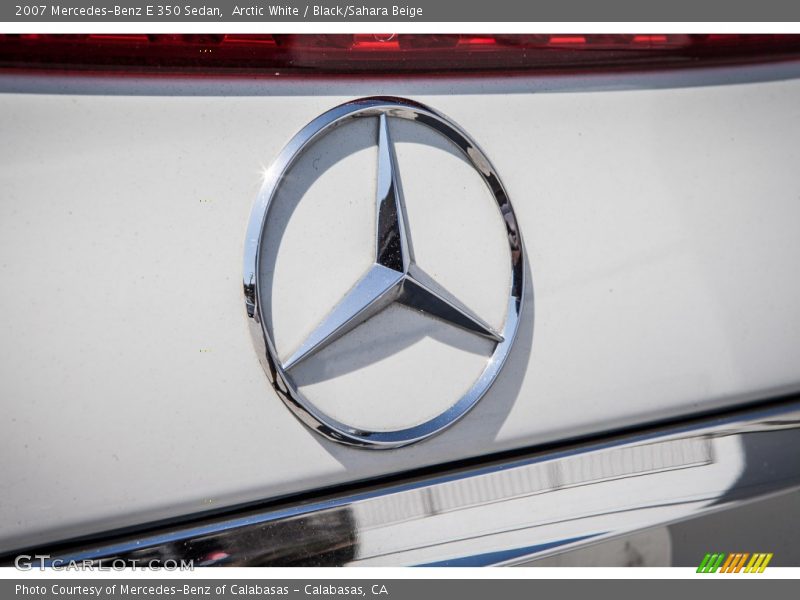 Arctic White / Black/Sahara Beige 2007 Mercedes-Benz E 350 Sedan