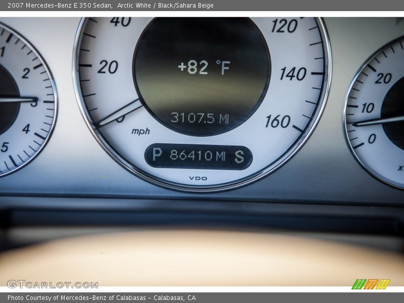 Arctic White / Black/Sahara Beige 2007 Mercedes-Benz E 350 Sedan