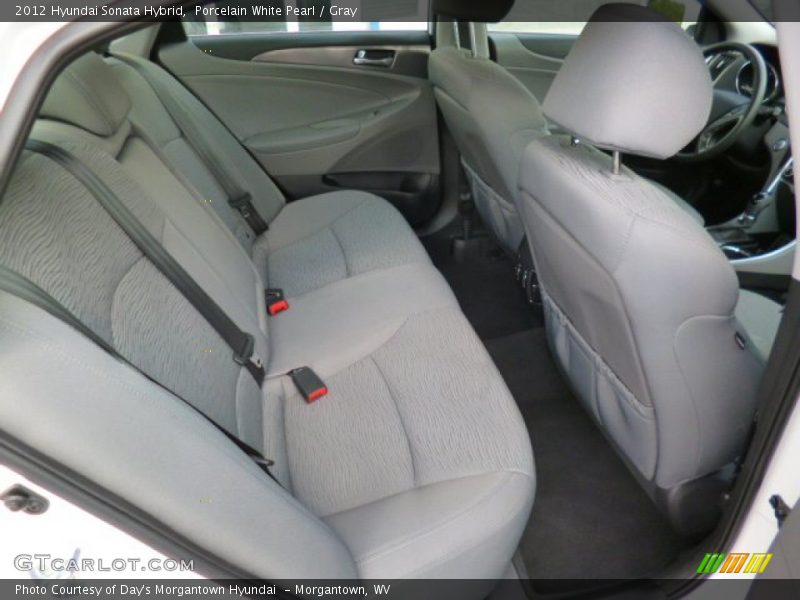 Porcelain White Pearl / Gray 2012 Hyundai Sonata Hybrid