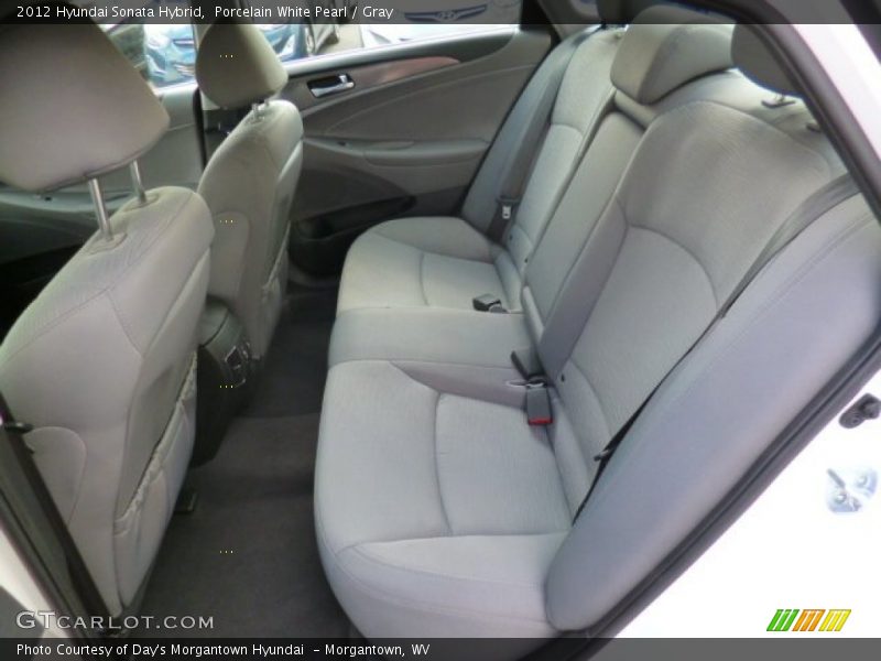 Porcelain White Pearl / Gray 2012 Hyundai Sonata Hybrid