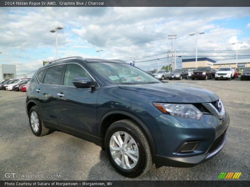 Graphite Blue / Charcoal 2014 Nissan Rogue SV AWD