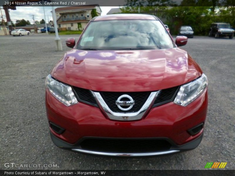 Cayenne Red / Charcoal 2014 Nissan Rogue S