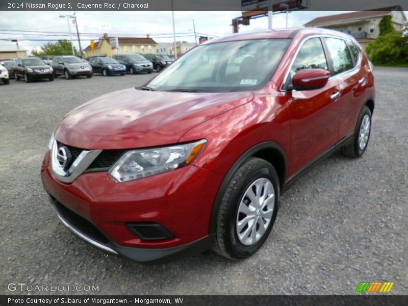 Cayenne Red / Charcoal 2014 Nissan Rogue S