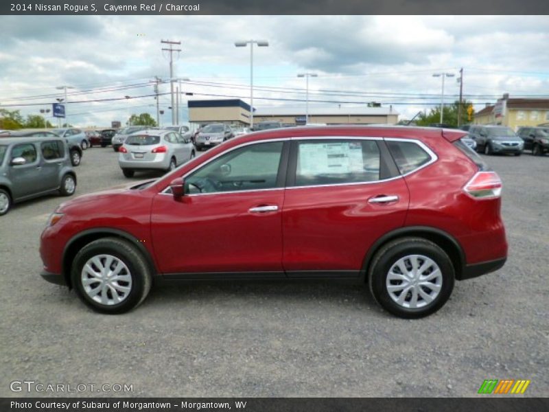 Cayenne Red / Charcoal 2014 Nissan Rogue S