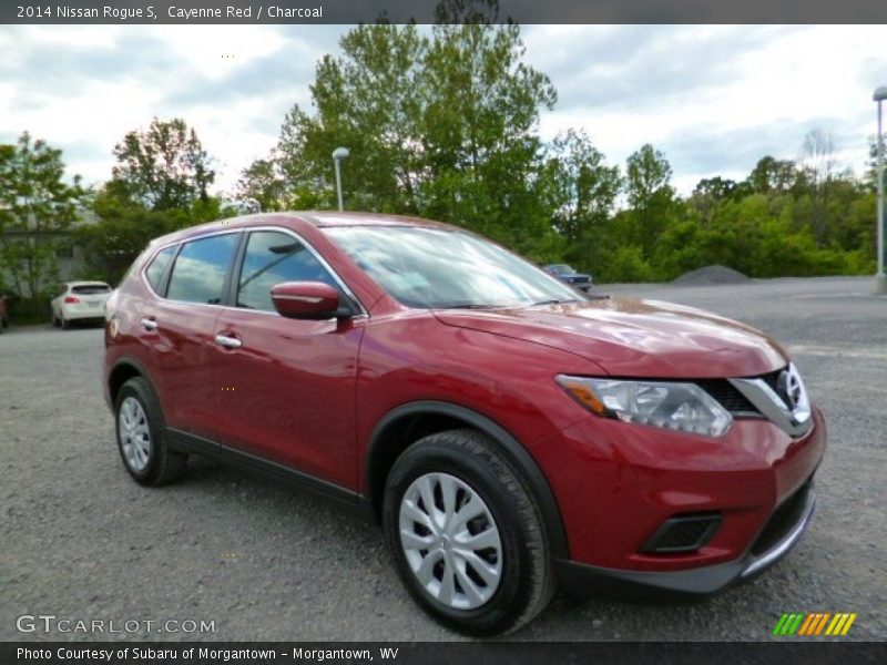 Cayenne Red / Charcoal 2014 Nissan Rogue S
