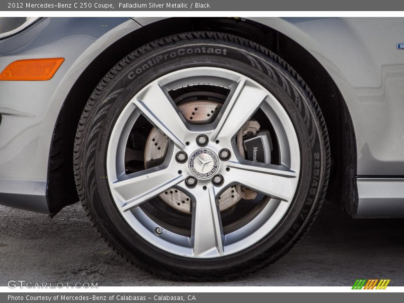 Palladium Silver Metallic / Black 2012 Mercedes-Benz C 250 Coupe