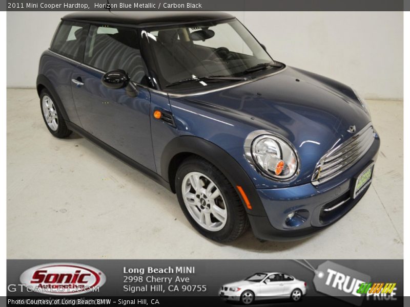 Horizon Blue Metallic / Carbon Black 2011 Mini Cooper Hardtop