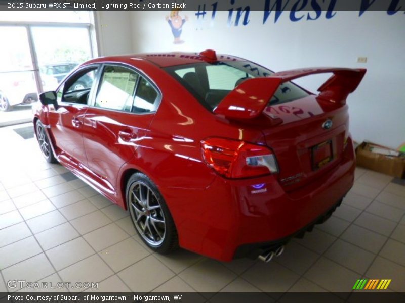 Lightning Red / Carbon Black 2015 Subaru WRX STI Limited