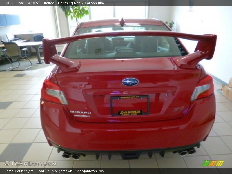 Lightning Red / Carbon Black 2015 Subaru WRX STI Limited
