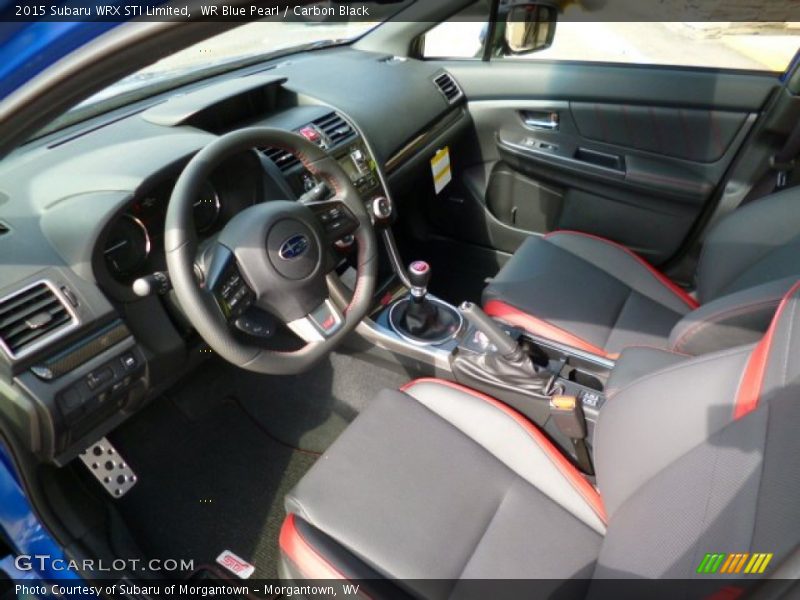  2015 WRX STI Limited Carbon Black Interior