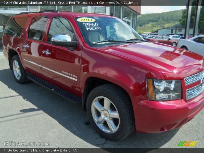 Crystal Red Tintcoat / Light Cashmere/Dark Cashmere 2014 Chevrolet Suburban LTZ 4x4