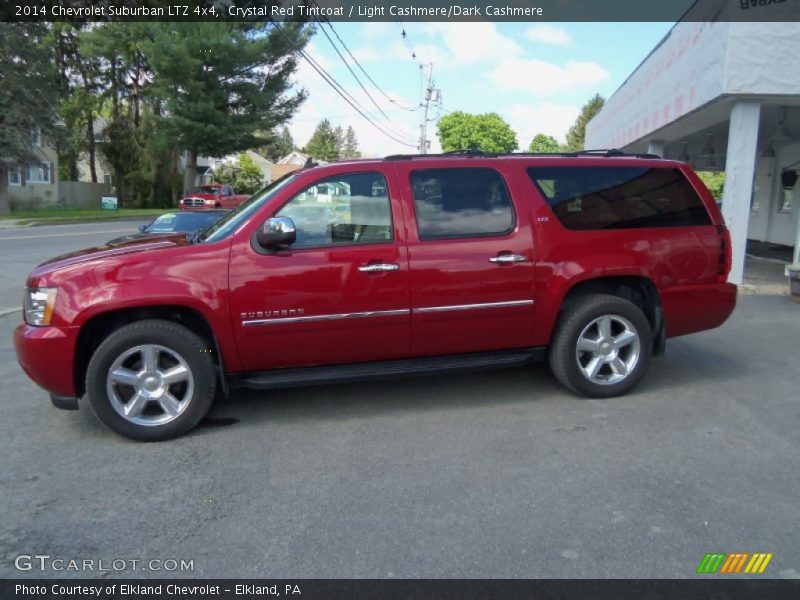 Crystal Red Tintcoat / Light Cashmere/Dark Cashmere 2014 Chevrolet Suburban LTZ 4x4