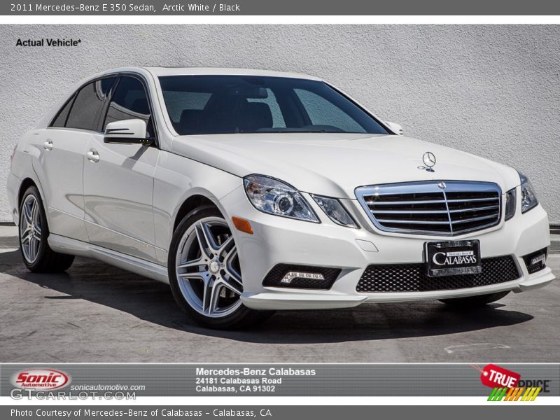 Arctic White / Black 2011 Mercedes-Benz E 350 Sedan