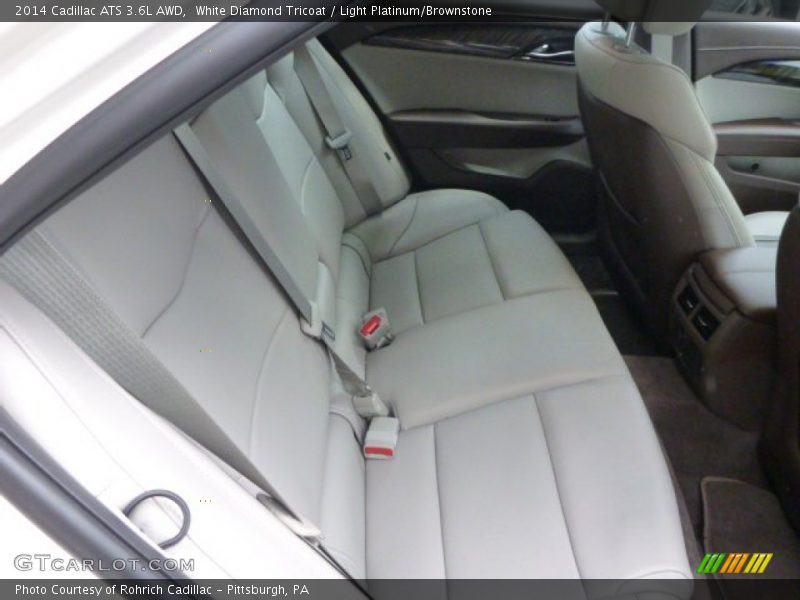 White Diamond Tricoat / Light Platinum/Brownstone 2014 Cadillac ATS 3.6L AWD