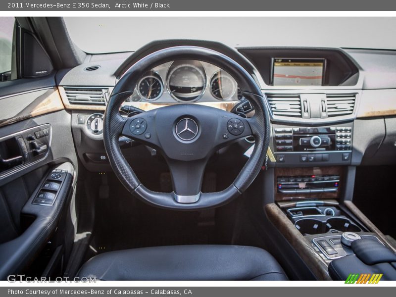 Arctic White / Black 2011 Mercedes-Benz E 350 Sedan