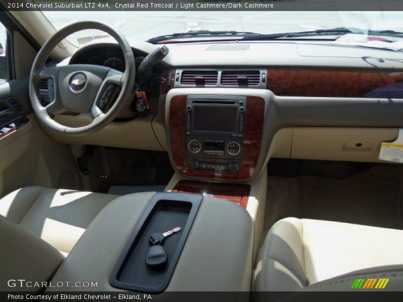 Crystal Red Tintcoat / Light Cashmere/Dark Cashmere 2014 Chevrolet Suburban LTZ 4x4