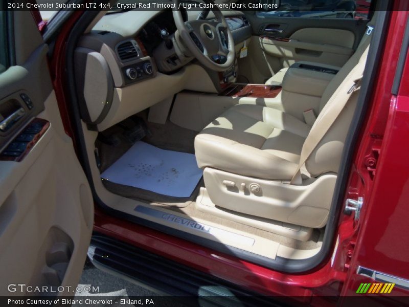 Crystal Red Tintcoat / Light Cashmere/Dark Cashmere 2014 Chevrolet Suburban LTZ 4x4