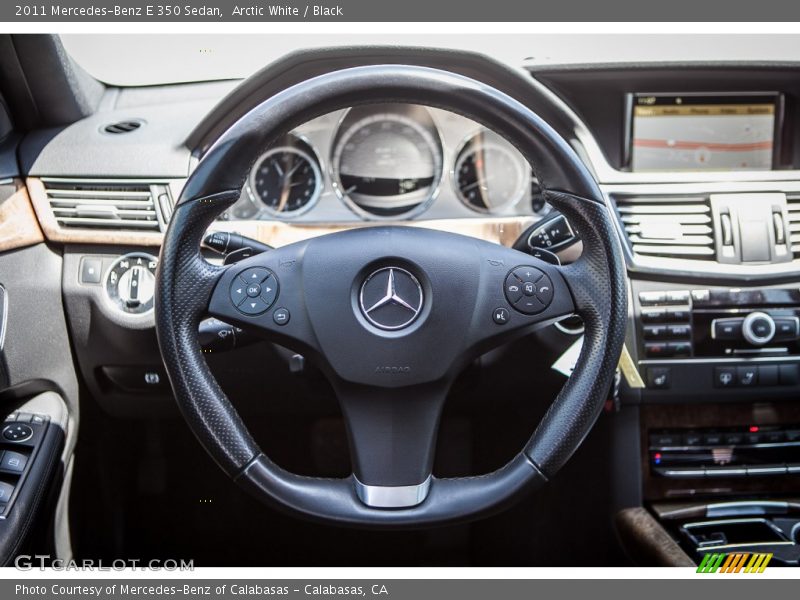 Arctic White / Black 2011 Mercedes-Benz E 350 Sedan