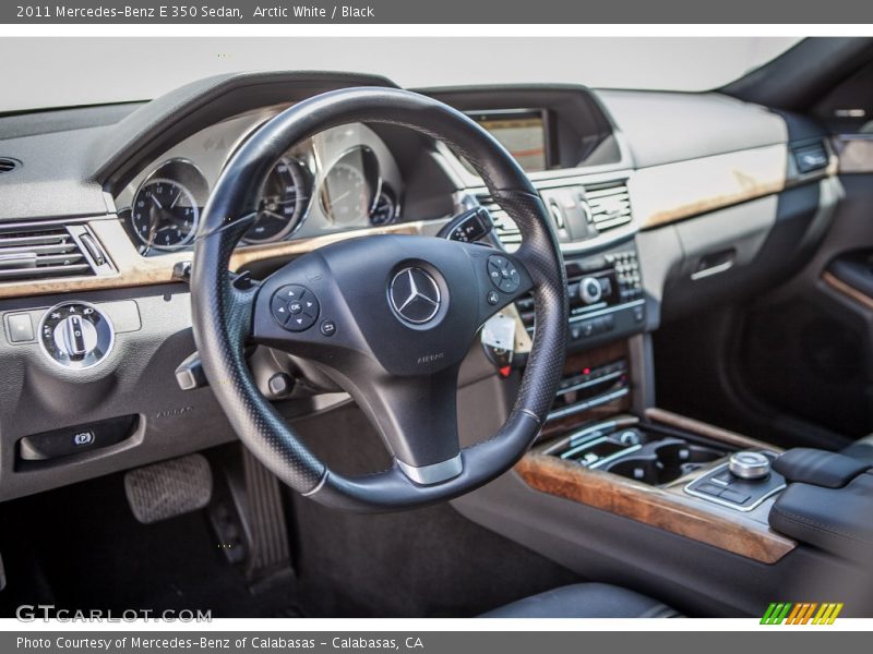 Arctic White / Black 2011 Mercedes-Benz E 350 Sedan