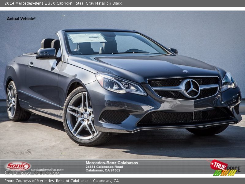 Steel Gray Metallic / Black 2014 Mercedes-Benz E 350 Cabriolet