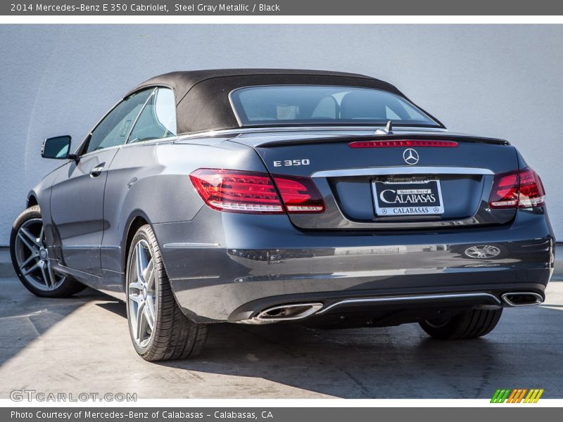 Steel Gray Metallic / Black 2014 Mercedes-Benz E 350 Cabriolet