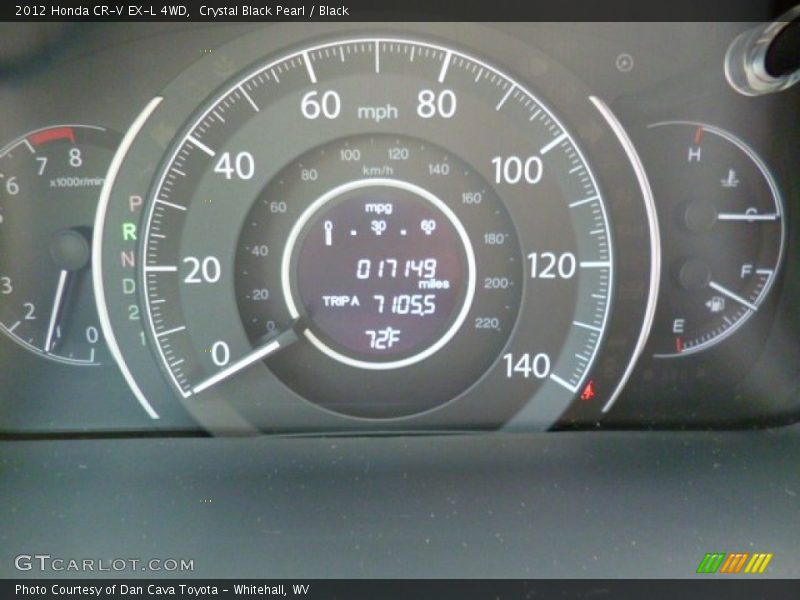 Crystal Black Pearl / Black 2012 Honda CR-V EX-L 4WD