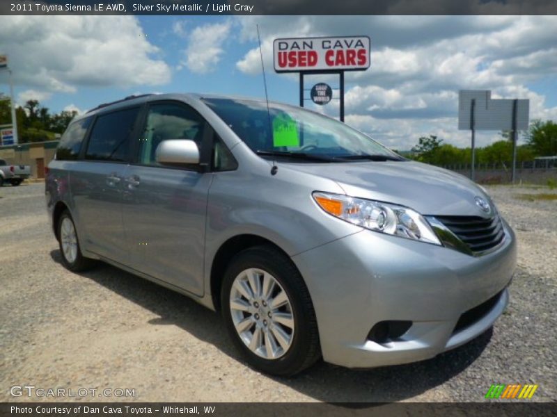 Silver Sky Metallic / Light Gray 2011 Toyota Sienna LE AWD