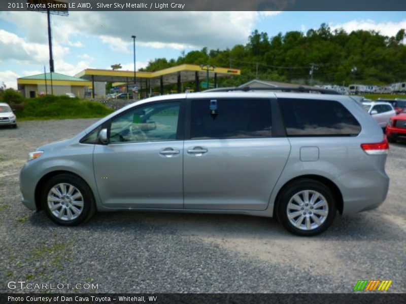 Silver Sky Metallic / Light Gray 2011 Toyota Sienna LE AWD