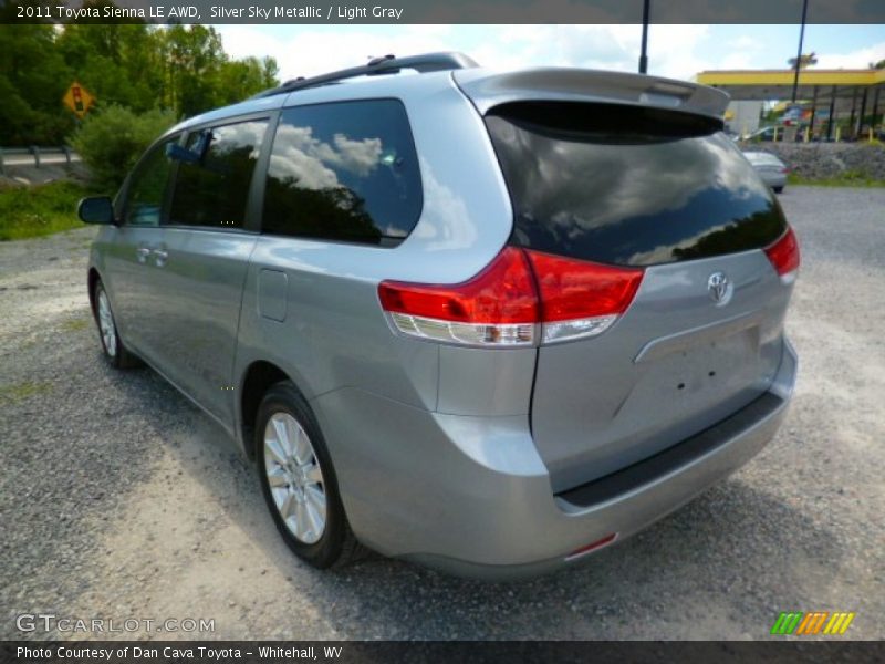 Silver Sky Metallic / Light Gray 2011 Toyota Sienna LE AWD