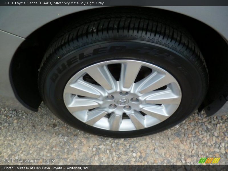 Silver Sky Metallic / Light Gray 2011 Toyota Sienna LE AWD
