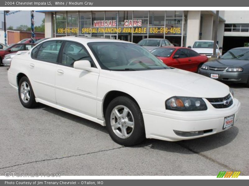 White / Medium Gray 2004 Chevrolet Impala LS