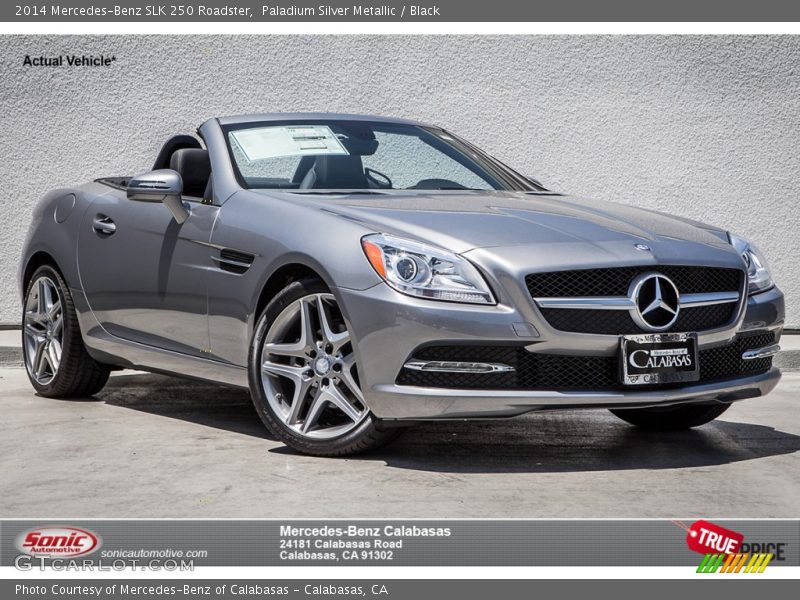 Paladium Silver Metallic / Black 2014 Mercedes-Benz SLK 250 Roadster