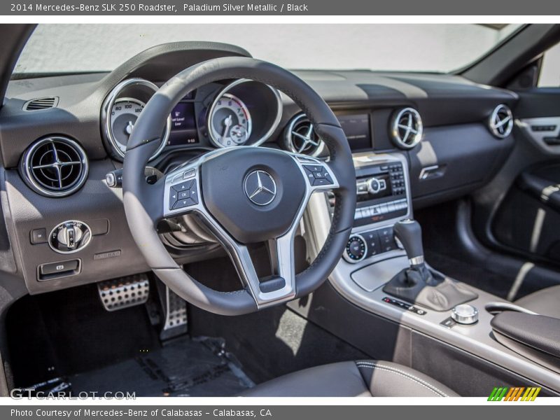 Paladium Silver Metallic / Black 2014 Mercedes-Benz SLK 250 Roadster