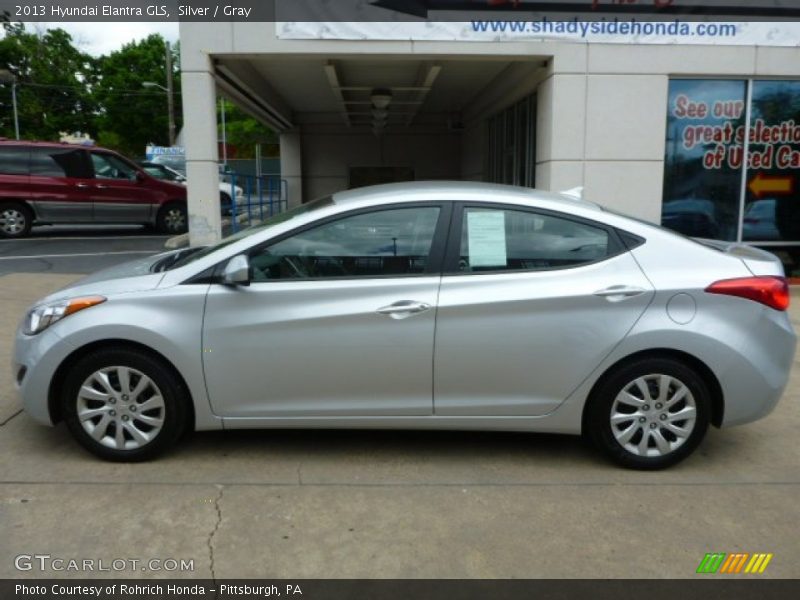 Silver / Gray 2013 Hyundai Elantra GLS