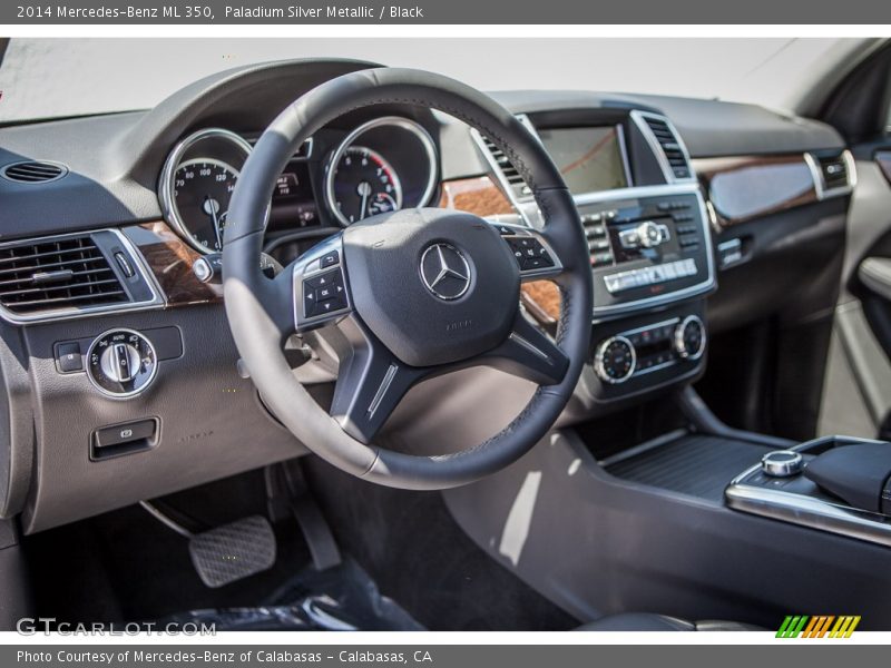 Paladium Silver Metallic / Black 2014 Mercedes-Benz ML 350