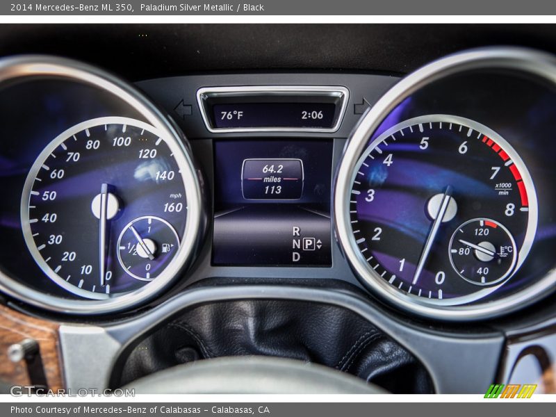 Paladium Silver Metallic / Black 2014 Mercedes-Benz ML 350