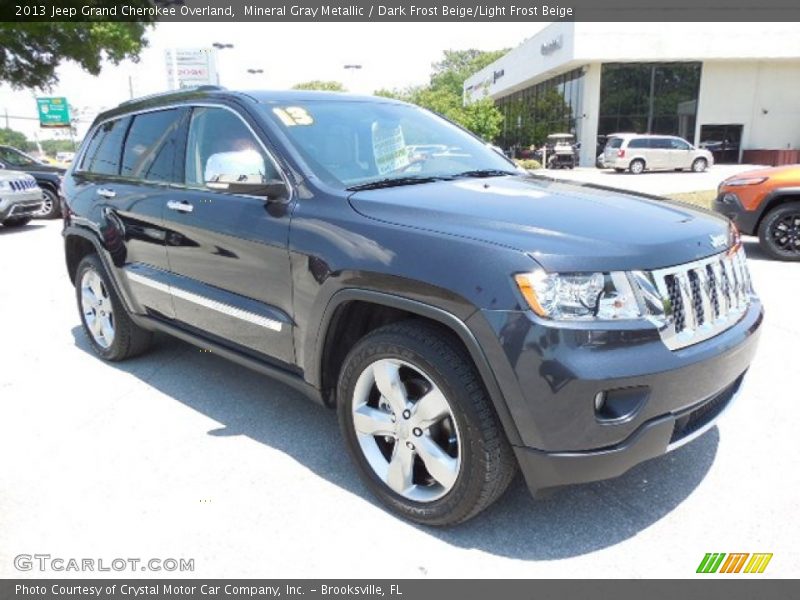 Mineral Gray Metallic / Dark Frost Beige/Light Frost Beige 2013 Jeep Grand Cherokee Overland