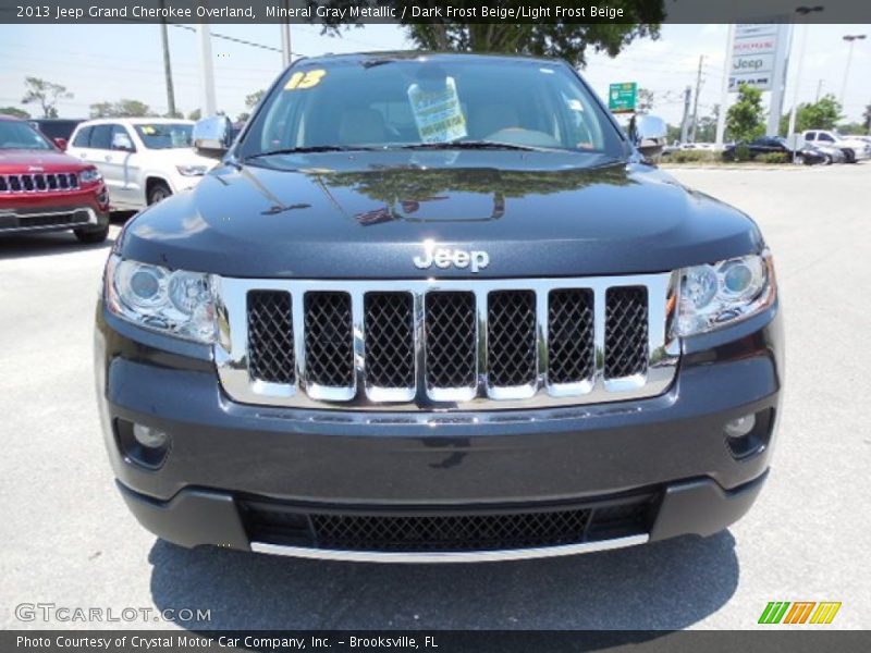 Mineral Gray Metallic / Dark Frost Beige/Light Frost Beige 2013 Jeep Grand Cherokee Overland