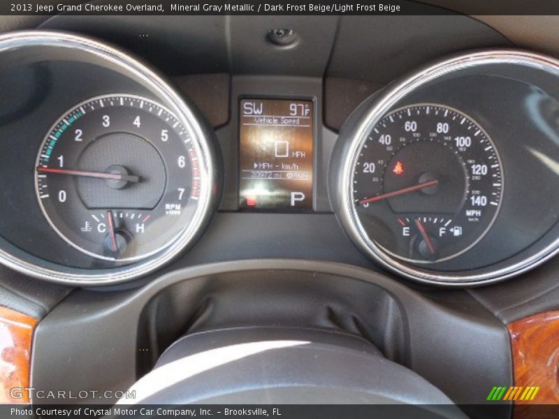 Mineral Gray Metallic / Dark Frost Beige/Light Frost Beige 2013 Jeep Grand Cherokee Overland