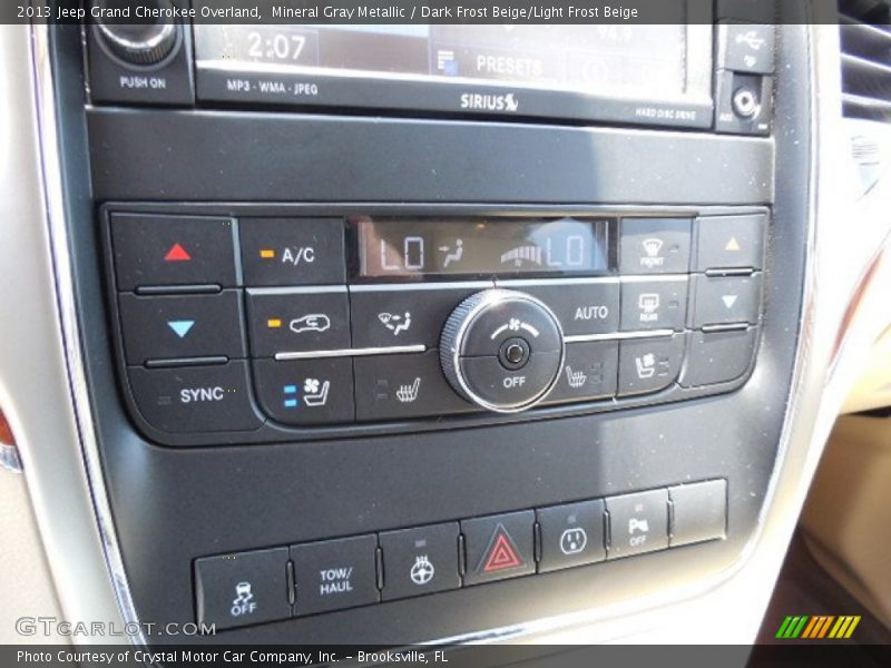 Mineral Gray Metallic / Dark Frost Beige/Light Frost Beige 2013 Jeep Grand Cherokee Overland