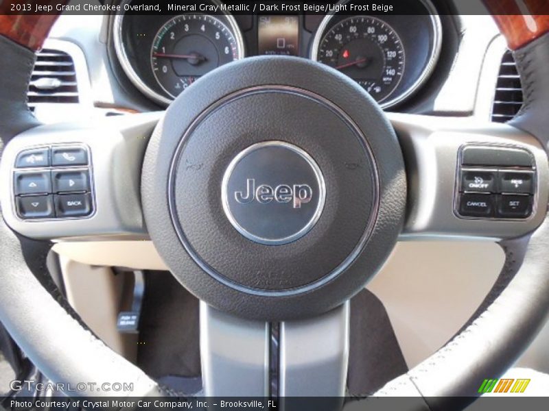 Mineral Gray Metallic / Dark Frost Beige/Light Frost Beige 2013 Jeep Grand Cherokee Overland