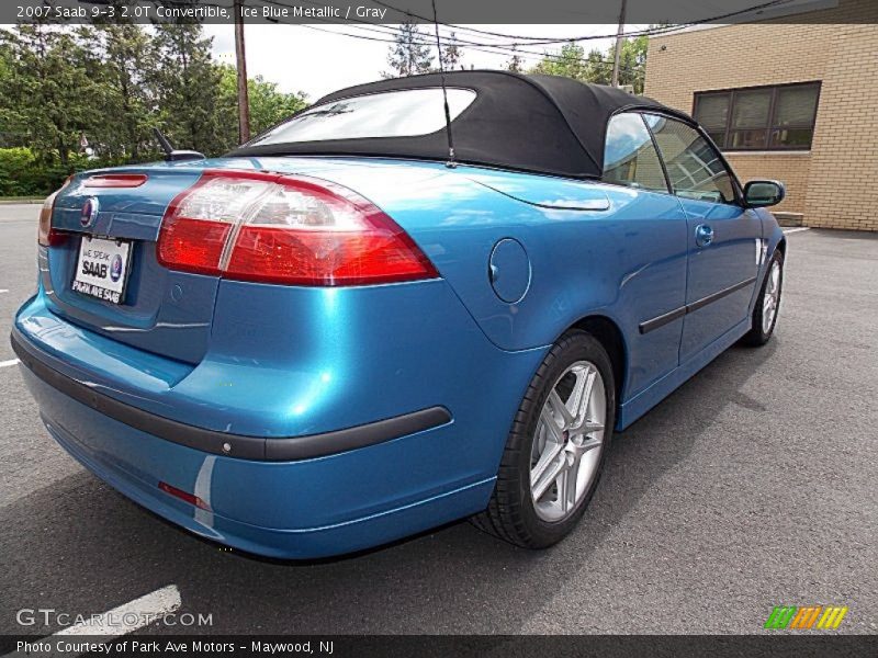 Ice Blue Metallic / Gray 2007 Saab 9-3 2.0T Convertible
