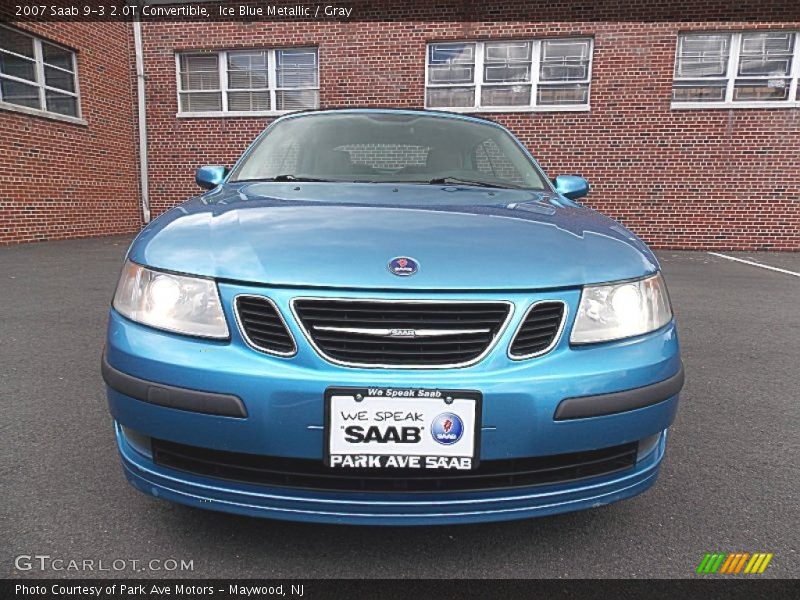 Ice Blue Metallic / Gray 2007 Saab 9-3 2.0T Convertible