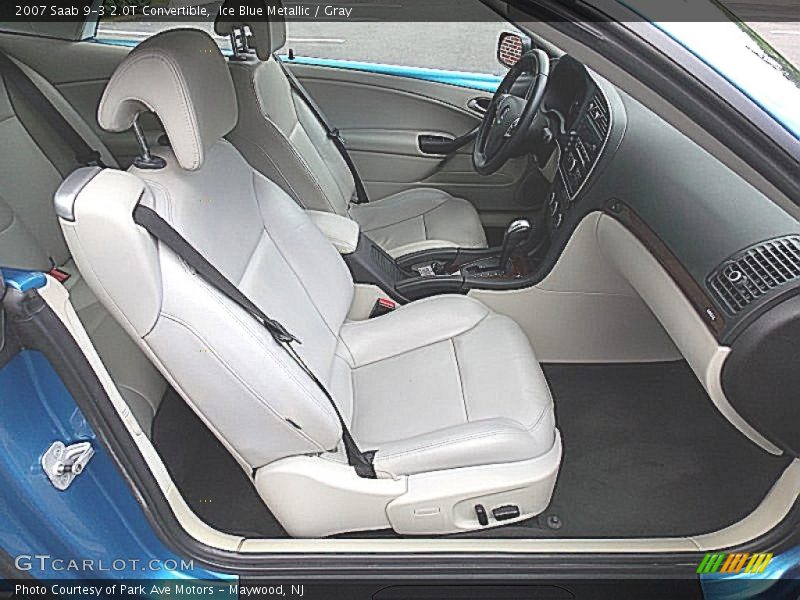 Ice Blue Metallic / Gray 2007 Saab 9-3 2.0T Convertible