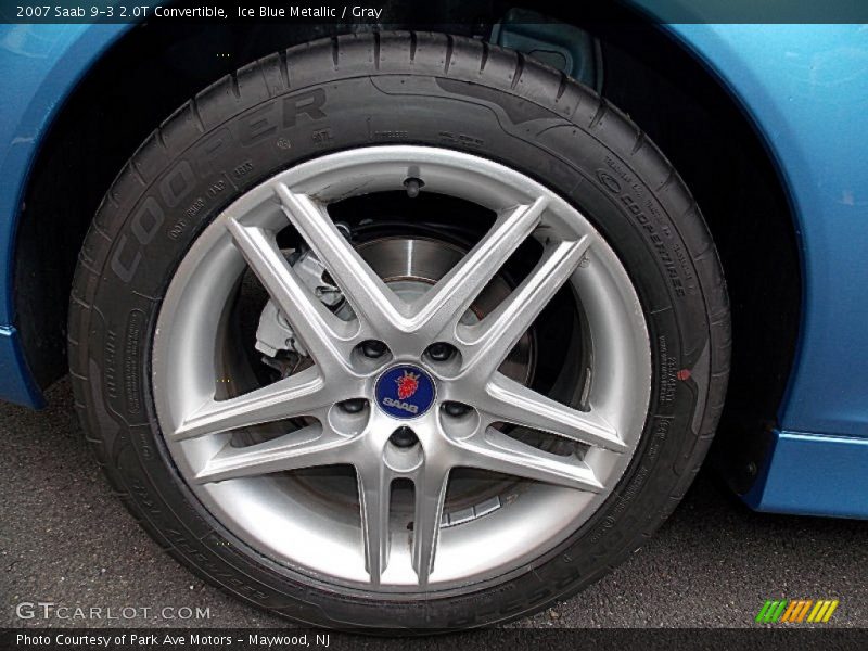 Ice Blue Metallic / Gray 2007 Saab 9-3 2.0T Convertible