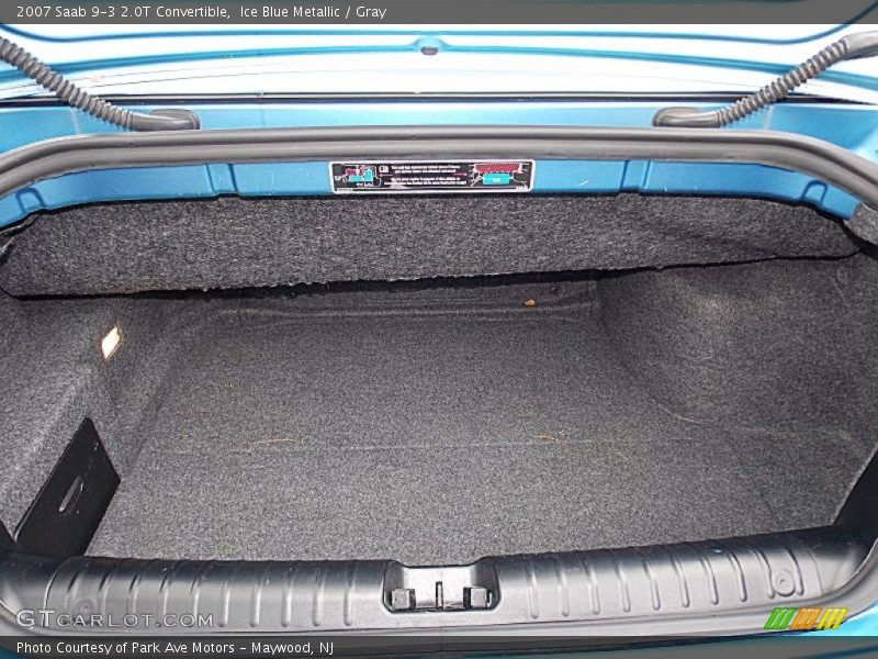 Ice Blue Metallic / Gray 2007 Saab 9-3 2.0T Convertible