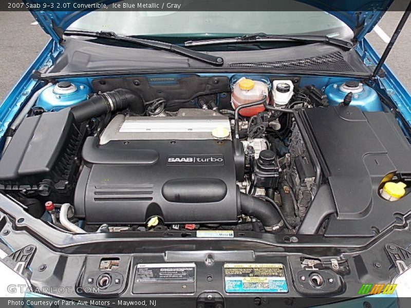Ice Blue Metallic / Gray 2007 Saab 9-3 2.0T Convertible
